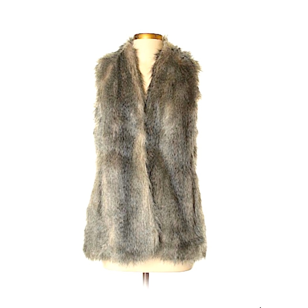 Banana Republic Smoky Grey Faux Fur